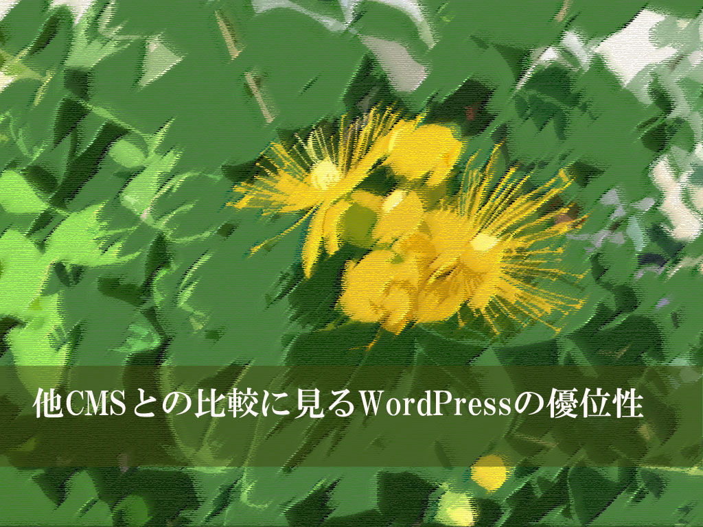 他CMSとの比較に見るWordPressの優位性