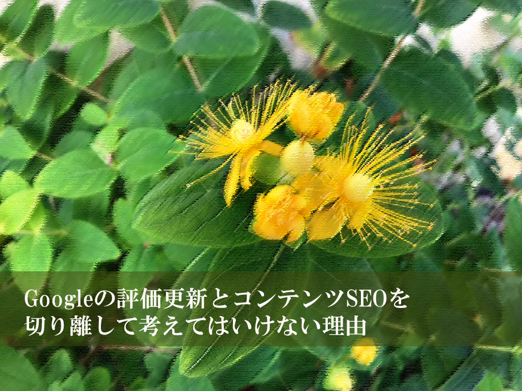 Googleの評価更新とコンテンツSEOを切り離して考えてはいけない理由