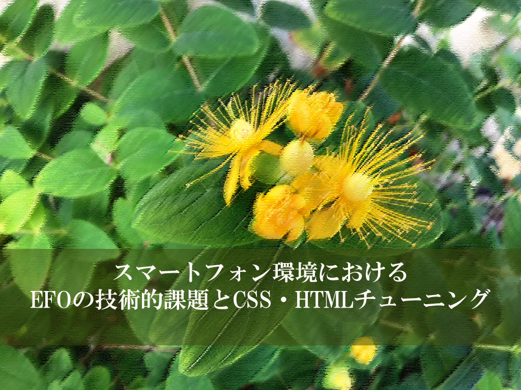 スマートフォン環境におけるEFOの技術的課題とCSS・HTMLチューニング