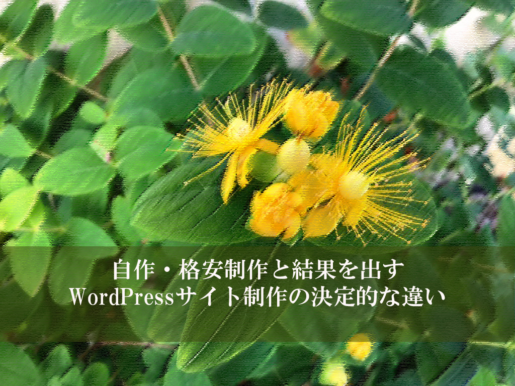 自作・格安制作と結果を出すWordPressサイト制作の決定的な違い